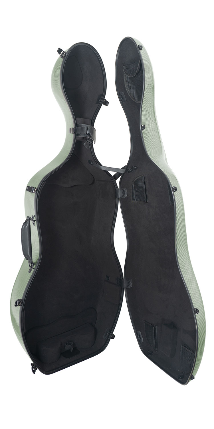 Lahek kovček za violončelo S44, zelen - slika 3